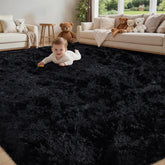 Xafir front view of 8x10 rug showing plush comfort and cozy look