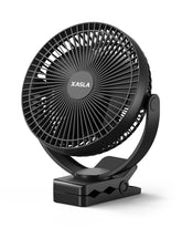 xasla front view clip on fan showing compact profile and portability benefit