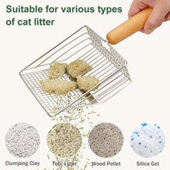 XBX beech wood handle ergonomic shape for comfortable scooping grip