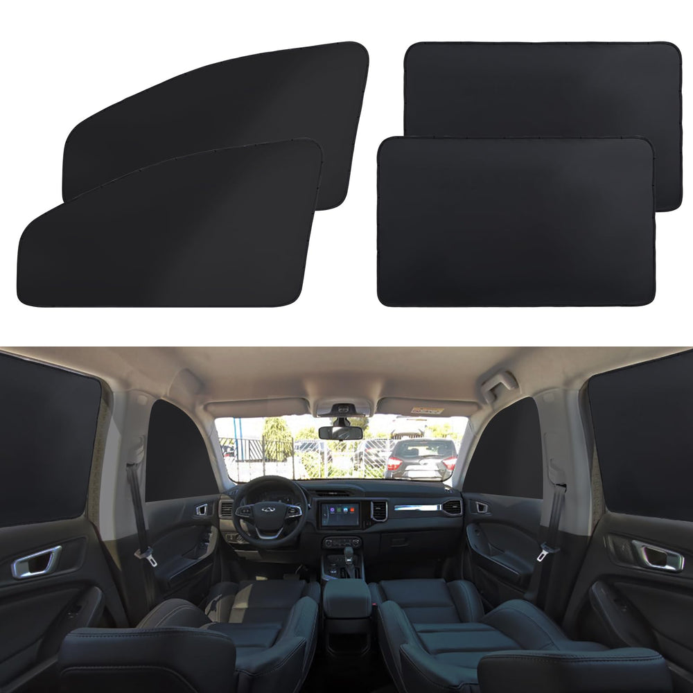 XCBYT front triangular panel showing quick magnetic mount and full blackout benefit