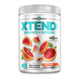 Xtend front packaging showing Blood Orange flavor and serving count, aiding purchase decisions