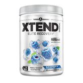 Xtend front tub showing Blue Raspberry Ice flavor and benefit of sugar-free recovery