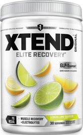 Xtend front packaging showing Lemon Lime Squeeze flavor and zero sugar benefits
