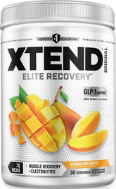Xtend Mango Madness front tub showcasing product and servings