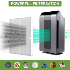 XY100T close-up of filter fibers highlighting media density and improved particle capture
