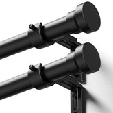 YaFex front view of two packaged curtain rods showing full kit benefits