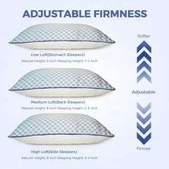Yagamo shredded foam being adjusted to customize loft and firmness