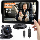 Yakry front monitor display showing large clear rear-seat view benefit: easy monitoring
