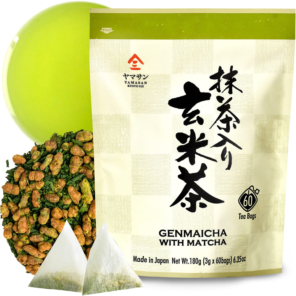 YAMASAN KYOTO UJI front box showing 60 tea bags and brand for authentic convenience