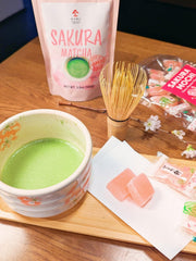 YAMASAN KYOTO UJI individual sakura mochi candies displayed for tasting benefit