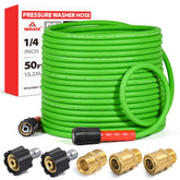 YAMATIC front packaging showing the 50ft hose and included adapters for easy setup