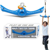 YAMIPROBI front view of blue spinner handle, shows product shape and appeal