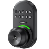 Yamiry front view lock showing durable metal finish and keypad for secure entrance