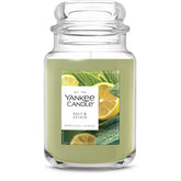 Yankee Candle front view showing jar and label for elegant home scent