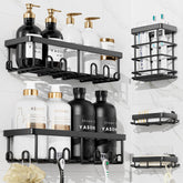 YASONIC front view of shower caddy kit showing components and neat organization