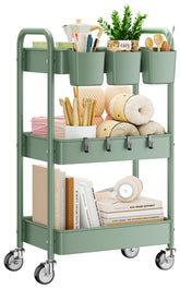 YASONIC front view full cart showing tidy storage and mobility benefit