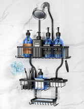 YASONIC front view of hanging shower caddy shows organized storage benefit