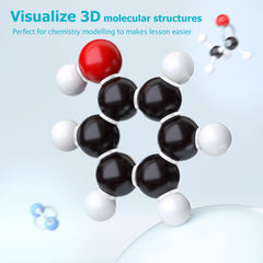 YCHOULEK ball-and-stick ethanol model demonstrating bonding and angles