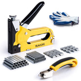 YEAHOME staple gun front view showing chrome body and robust build benefits durability