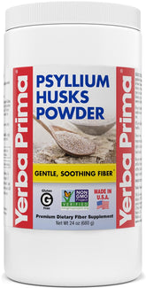 Yerba Prima front label showing product identity and benefits