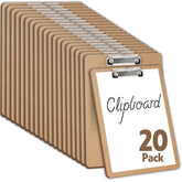 YesBes front view of 20-pack clipboards showing uniform finish and organized storage benefit