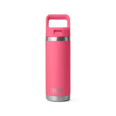 YETI Rambler 18 oz front view showing Tropical Pink finish and durable build