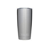 YETI Rambler 20 oz front view showing durable stainless steel and capacity benefit