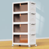 YFXCVSL front view of stacked bins showing neat vertical storage and easy reach