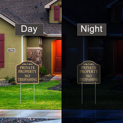YHAIATTA sign mounted on fence post demonstrating easy installation and secure placement