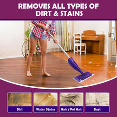 YHOVID refill attached to spray mop illustrating secure fit and ease