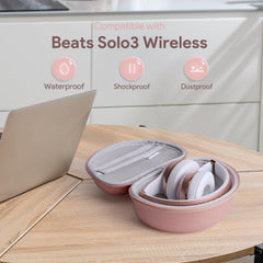 Yinke case with Beats Solo headphones inside showing snug protection benefits