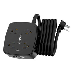 YISHU front view showing eight outlets and four USB ports for flexible charging