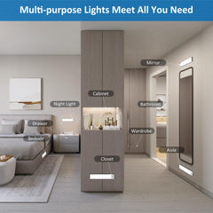 YLXS under-cabinet in kitchen showcasing hands-free cool white lighting benefit