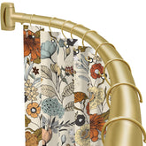 YNL gold curved rod front view shows elegant profile and durable finish