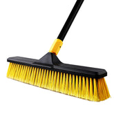 Yocada front view of 18 inch broom showing wide head for faster sweeping
