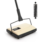 Yocada front view showing compact sweeper head and easy storage benefit