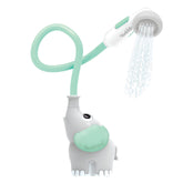 Yookidoo front view elephant shower showing compact design and easy grip benefit