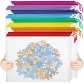 YOPCDJ front view of 24-pack A3 zipper pouches showing colorful organization benefit