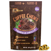 YouChews front packaging showing bold coffee flavor and 100mg caffeine benefit