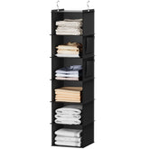 YOUDENOVA front view of six-shelf organizer showing tidy storage benefit