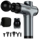 Youdgee front view of massage gun showing ergonomic handle and body for comfortable grip