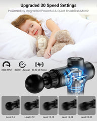 Youdgee six interchangeable massage heads laid out for full-body targeted relief