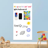 YOUNGJQ front view of adhesive magnetic whiteboard showing clean writable surface benefit