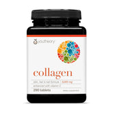 Youtheory bottle front view showing label and supplement benefits