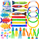 YUJUN packaging and contents showing complete 35-piece set for versatile play