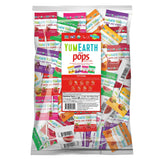 YumEarth front packaging showing 250-count bag and flavor list for easy shopping