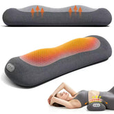Yunari front view of gray lumbar pillow showing ergonomic shape and support