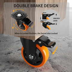 YUPEZOP polyurethane wheel tread texture protecting floors and reducing noise