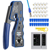 YWNEGWE front packaging showing full crimper kit and included connectors for fast setup