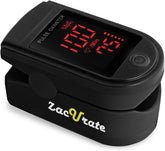 Zacurate front LED display showing clear SpO2 and pulse readings for fast checks